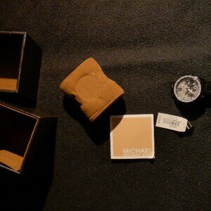 Michael Kors MK6059 Wren Pave Crystal Dial Black Ion Plated Women's Wat…